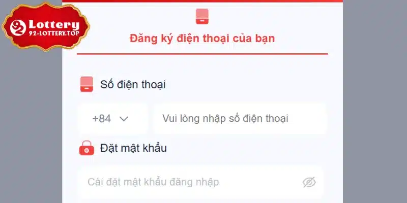 Thao tác chính xác cho quá trình tạo tài khoản tại 92Lottery